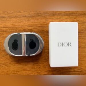 Christian Dior Silver and Black Mirrored Phone Holder. New. Seals intact. GWP